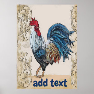 Blue Hens, Text bearbeiten Poster