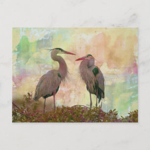 Blue Herman Pair Digitale Kunst Postkarte