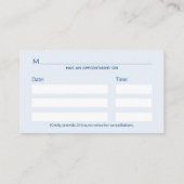 Blue Hermes Rod Caduceus Water Ripples Medical Terminkarte (Rückseite)