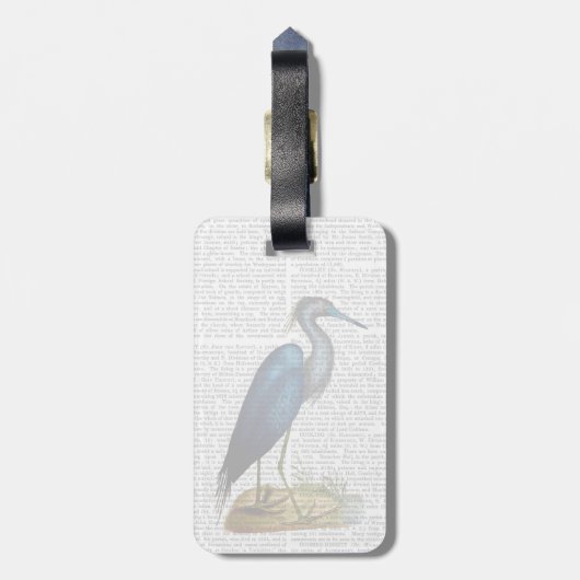 Blue Heron 3 2 Gepäckanhänger (Rückseite vertikal)