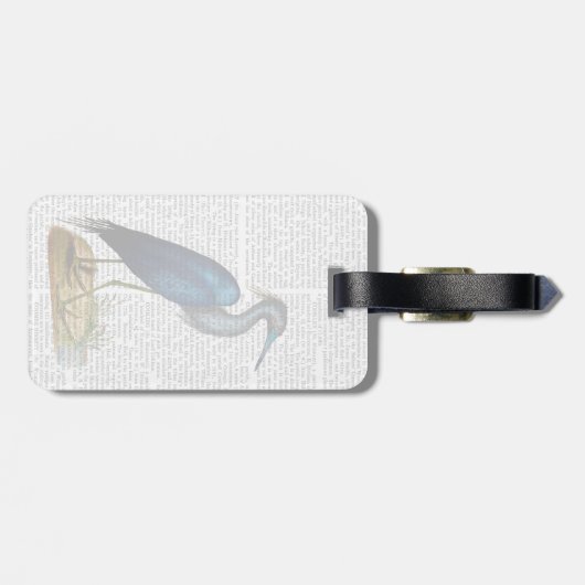 Blue Heron 3 2 Gepäckanhänger (Rückseite horizontal)