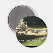 Blue Heron Alligator Log Magnet (Vorderseite/Rückseite)