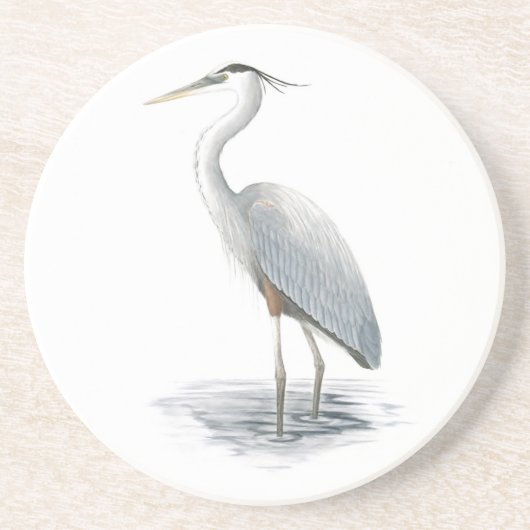 Blue Heron Art Sandstone Untersetzer (Vorne)