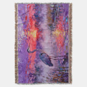 Blue heron at sunset decke (Vorderseite Vertikal)