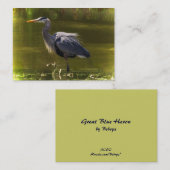 Blue Heron ATC Visitenkarte (Vorne/Hinten)