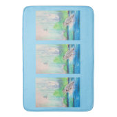 Blue Heron Bath Mat Badematte (Vorderseite Vertikal)
