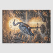 Blue Heron bei Sunrise Decoupage Seidenpapier (Vorderseite)