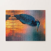Blue Heron bei Sunrise Puzzle (Horizontal)