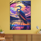 Blue Heron bei Sunset Leinwanddruck (Insitu (Wohnzimmer))