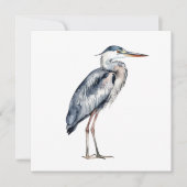 Blue Heron Bird an der Küste Personalisiert Mitteilungskarte (Vorderseite)