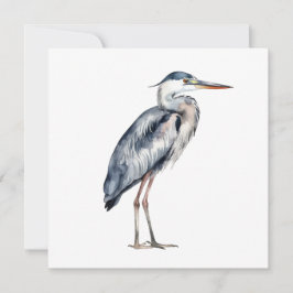 Blue Heron Bird an der Küste Personalisiert Mitteilungskarte