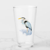 Blue Heron Bird Art Collection Glas (Vorderseite)