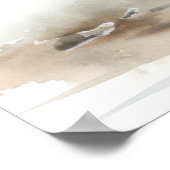 Blue Heron Bird Art Print Poster (Ecke)