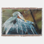 Blue Heron Bird Decke (Vorderseite)