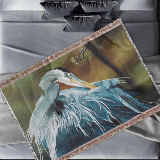 Blue Heron Bird Decke
