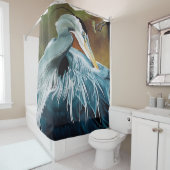 Blue Heron Bird Duschvorhang (Beispiel)
