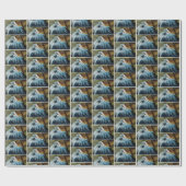Blue Heron Bird Geschenkpapier (Flach)