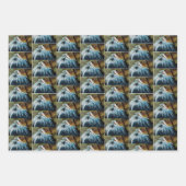 Blue Heron Bird Geschenkpapier Set (Vorderseite 2)