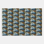 Blue Heron Bird Geschenkpapier Set (Vorderseite)