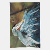 Blue Heron Bird Handtuch (Vertikal)