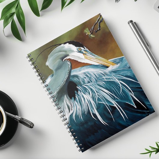 Blue Heron Bird Notizblock