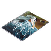Blue Heron Bird Notizblock (Linke Seite)