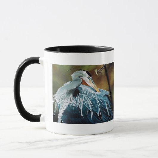 Blue Heron Bird Tasse (Links)