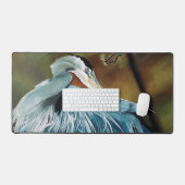 Blue Heron Blue Schreibtischunterlage (Tastatur & Maus)