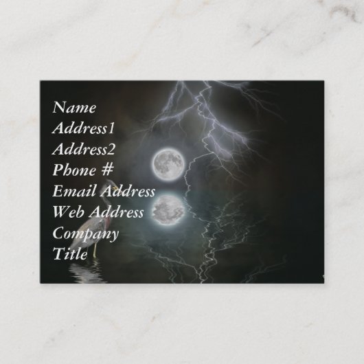 Blue Heron Busines Card Visitenkarte (Vorderseite)