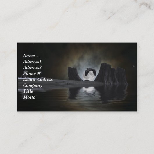 Blue Heron Business Cards Visitenkarte (Vorderseite)