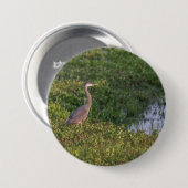 Blue Heron Button (Vorne & Hinten)