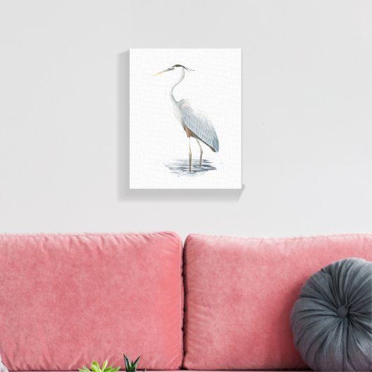 Blue Heron Canvas Print Leinwanddruck (Insitu (Wohnzimmer))
