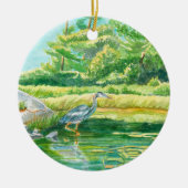 Blue Heron Christmas Ornament (Vorne)
