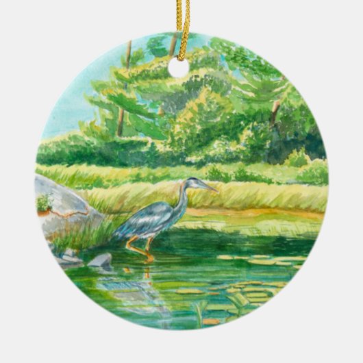 Blue Heron Christmas Ornament (Vorne)