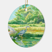 Blue Heron Christmas Ornament (Links)