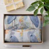 Blue Heron Collage 1 Dekoupage Paper Seidenpapier (Geschenk)