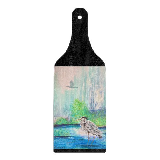 Blue Heron Cutting Board Schneidebrett (Vorderseite)