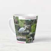 Blue Heron Design Latte Tasse (Linke Ecke)