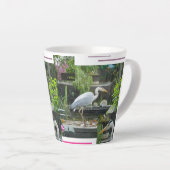 Blue Heron Design Latte Tasse (Rechte Ecke)