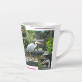 Blue Heron Design Latte Tasse (Rechts)