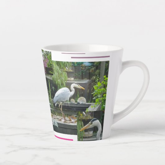 Blue Heron Design Latte Tasse (Rechts)