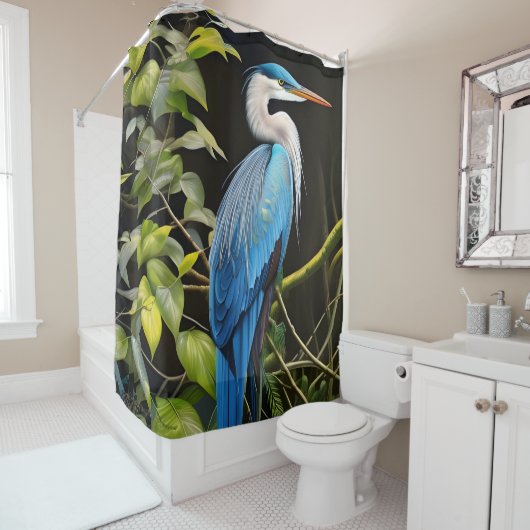 Blue Heron Duschvorhang (Beispiel)