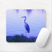 Blue Heron Egret Mousepad (Mit Mouse)