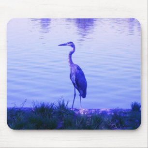 Blue Heron Egret Mousepad