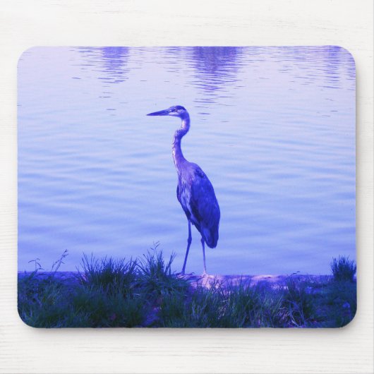 Blue Heron Egret Mousepad (Vorne)