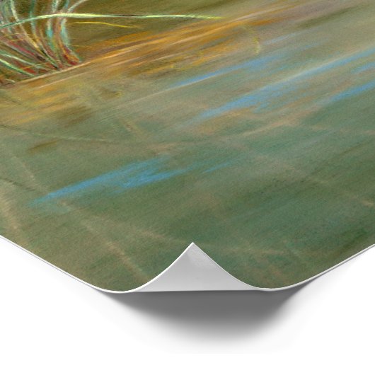 Blue Heron Fishing Poster (Ecke)