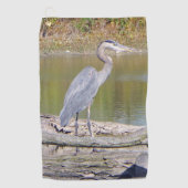 Blue Heron Golfhandtuch (Vorderseite)