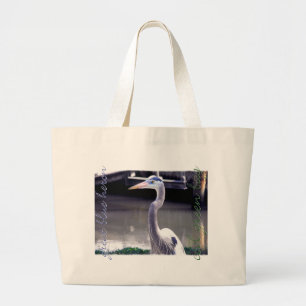 Blue Heron, Grüne Tasche Große Tüte Tasche