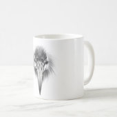 Blue Heron Head BW T - Shirt Kaffeetasse (VorderseiteRechts)