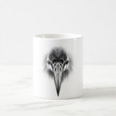 Blue Heron Head BW T - Shirt Kaffeetasse (Mittel)